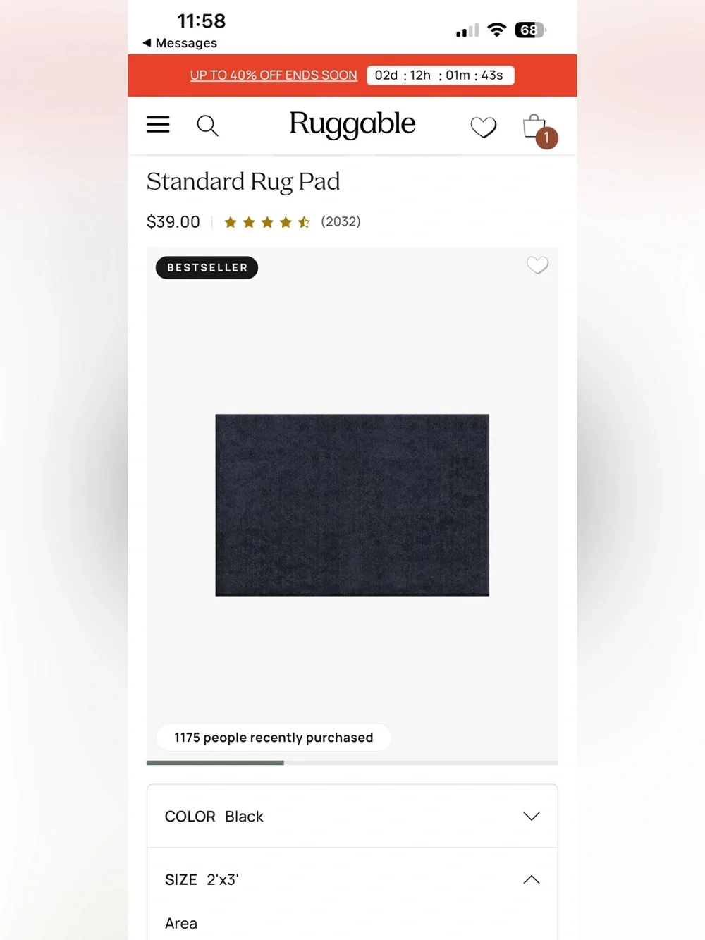 Ruggable washable rug and rug pad- Kamran in Admiral Blue